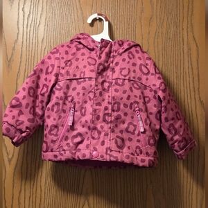 Cat & Jack Pink Leopard Print Girls Jacket 12 Months